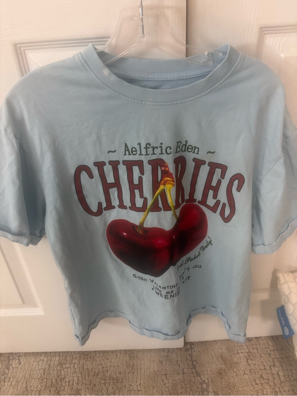 Aelfric Eden Cherries Graphic Tee - Light Blue